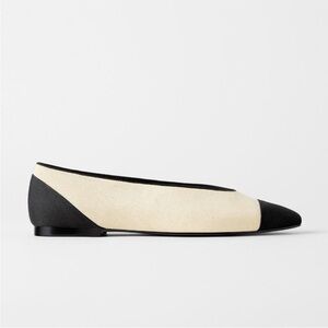 Zara Canvas Two Tome Ballet Flats Women’s Size EU 39